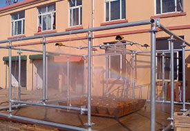 水霧噴頭灑水分布試驗(yàn)